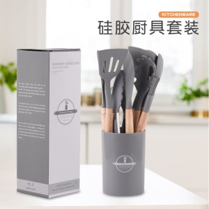 12 PCS Silicone Kitchenware Set Cooking Utensils Heat-resistant Shovel Spoon Baking Cooking Tools Kitchen