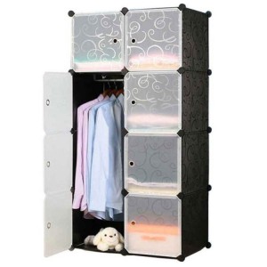 CAPACIOUS & CUSTOMIZABLE CLOTHES CLOSET WARDROBE BEDROOM ARMOIRE DRESSER CUBE STORAGE ORGANIZER