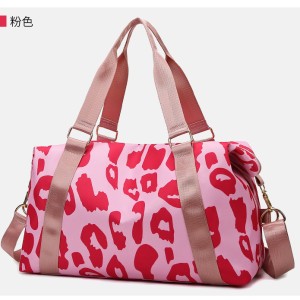 Travel bag, short-distance business trip luggage bag, large-capacity cow pattern travel bag, boarding bag, light accommodation bag, fitness bag