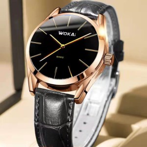 Wokai belt quartz watch alloy watch men's business watch foreign trade wholesale